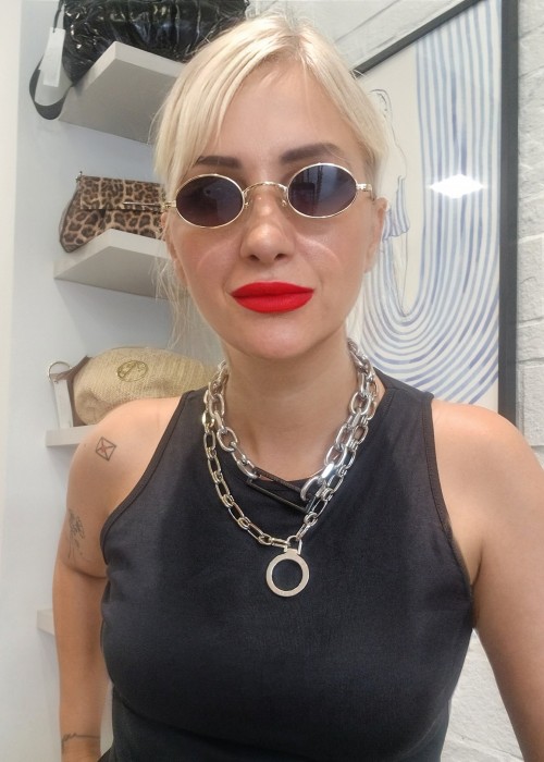 SILVER BROWN SUNGLASSES