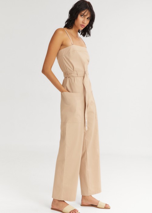 THE SCOOP JUMPSUIT BEIGE