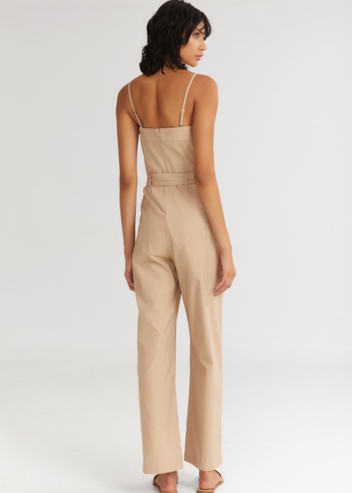 THE SCOOP JUMPSUIT BEIGE