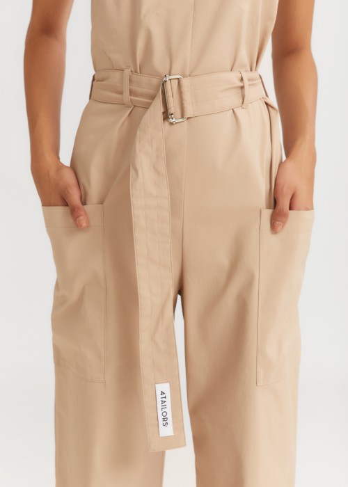 THE SCOOP JUMPSUIT BEIGE THE SCOOP JUMPSUIT BEIGE
