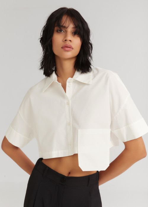 THE PARFET CROPPED SHIRT WHITE