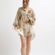 ΕROS PRINTED TUNIC TOP BUTTER WALL PRINT ΕROS PRINTED TUNIC TOP BUTTER WALL PRINT