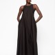 cotton dress open back in black cotton dress open back in black