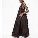 cotton dress open back in black cotton dress open back in black