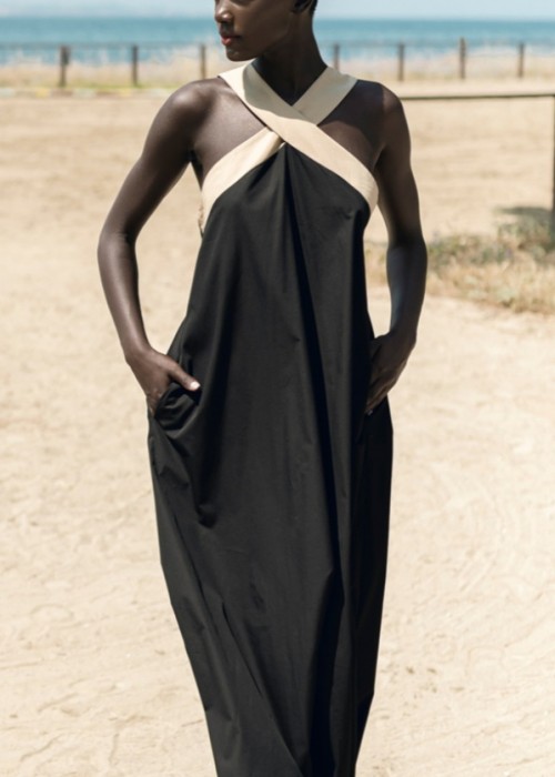 POPLINE LONG DRESS