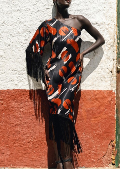 DRESS WITH FRINGES