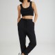 THE SORBET CROPPED TOP BLACK THE SORBET CROPPED TOP BLACK