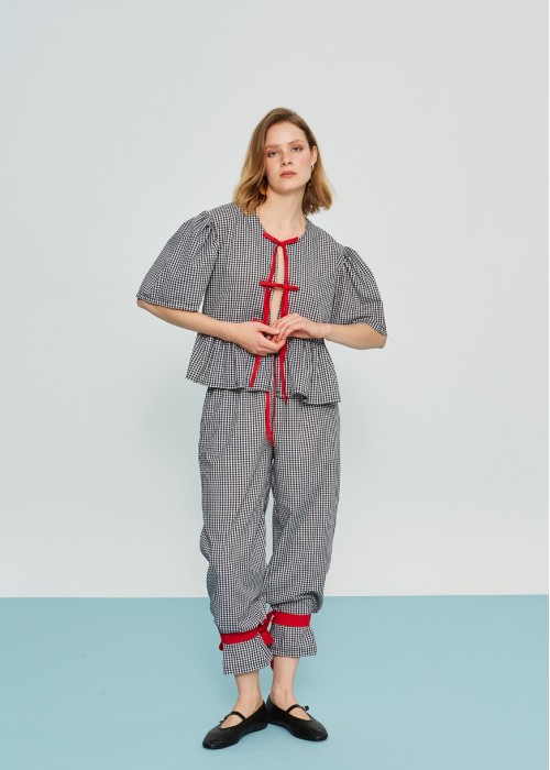 THE PANTS GINGHAM BLACK THE PANTS GINGHAM BLACK