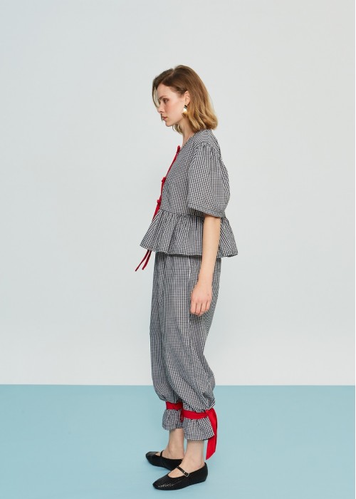THE PANTS GINGHAM BLACK