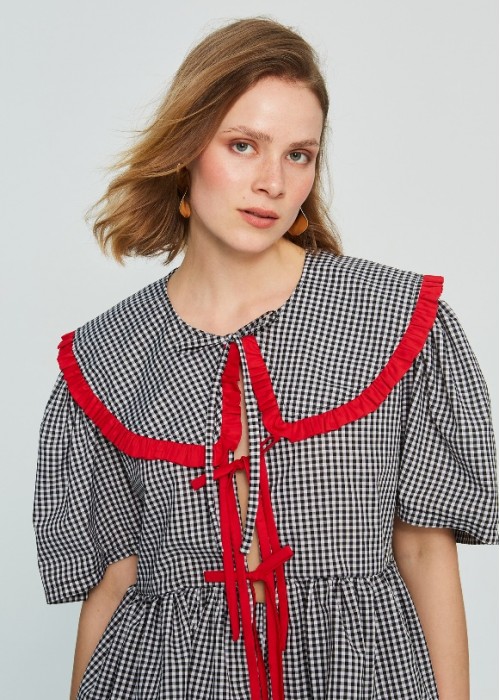ΤΗΕ ΤΟP GINGHAM BLACK